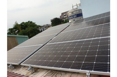 Lắp đặt hệ thống năng lượng mặt trời trên nhà xe Công Ty Võ Đắc - Biên Hòa , Đồng Nai