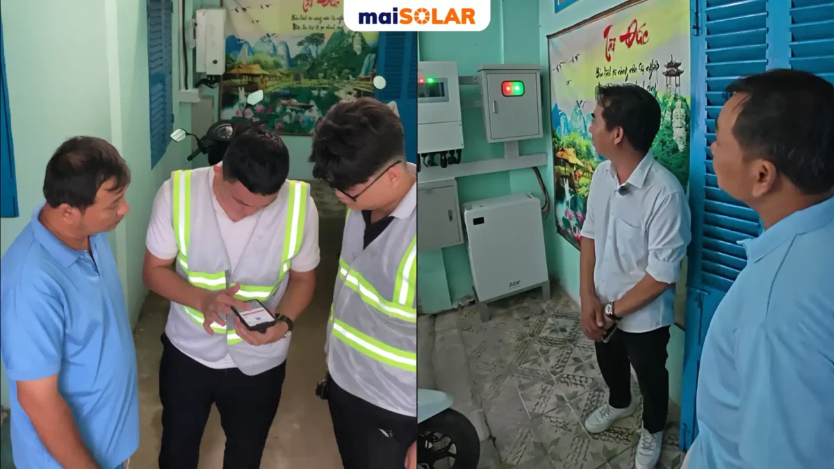 Lắp điện mặt trời gia đình – Giảm 9 triệu tiền cho cho anh Thắng Quận 2, TP.HCM