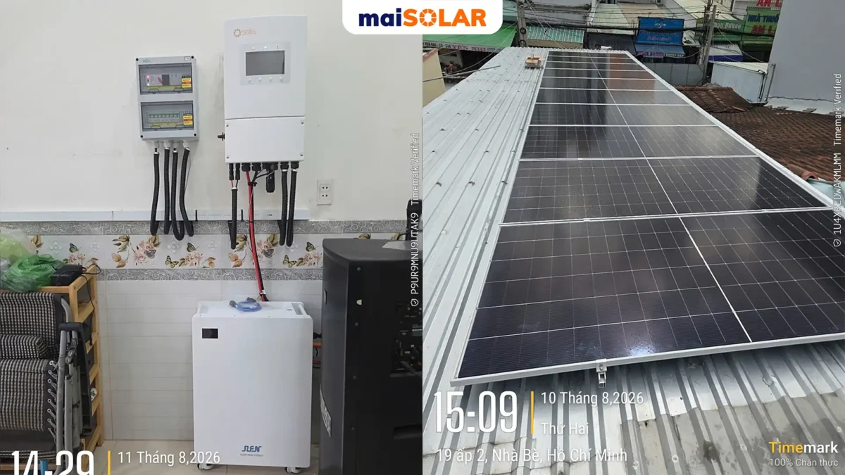 Lắp điện mặt trời gia đình – Giảm 3 triệu tiền điện cho anh Hải Nhà Bè, TP.HCM
